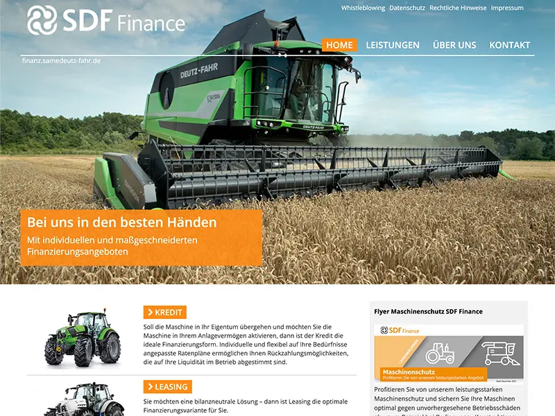 SDF Finance / Bei uns in den besten Händen.